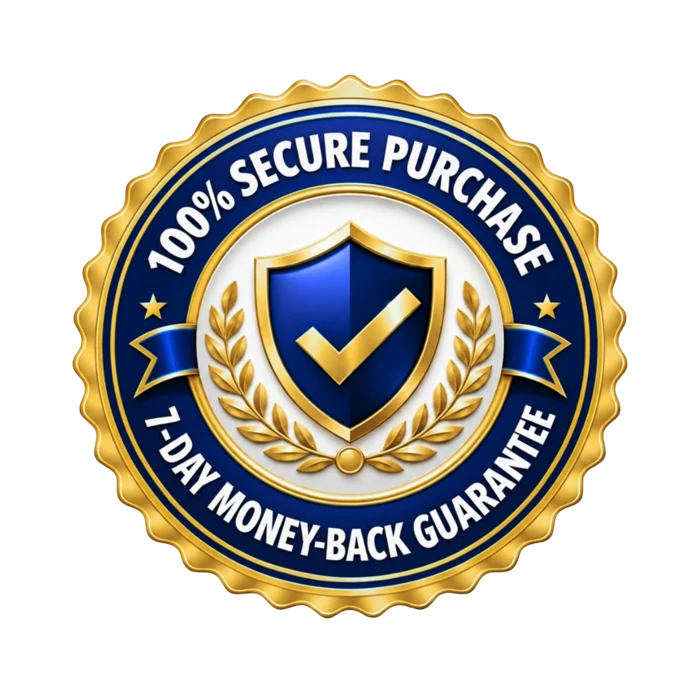 7-day money-back guarantee seal
